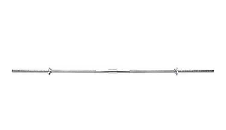 Marcy 6 ft. Standard Weight Bar with Threaded Spin Lock Collars for 1-inch Weight Plates Free Weights Accessory for Home Gym $10