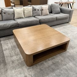 New RH Style Coffee Table Natural Wood, Free Delivery ✅ Modern Large Square Coffee Table RH Design 