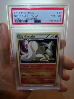 2011 POKEMON CALL OF LEGENDS #17 NINETALES-HOLO PSA 8