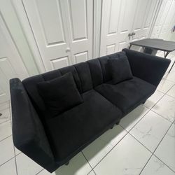 Velvet Futon Sofa Bed 