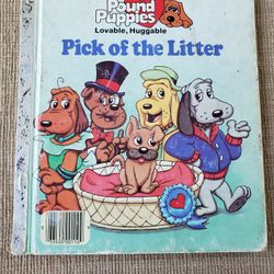 Vintage 1989 Pound Puppies Pick of the Litter Hardcover Little Golden Book Kids Children Reading 80s

