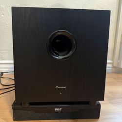 Pioneer SW-8MK2 8” Powered Subwoofer + Pyle Isolation Pad