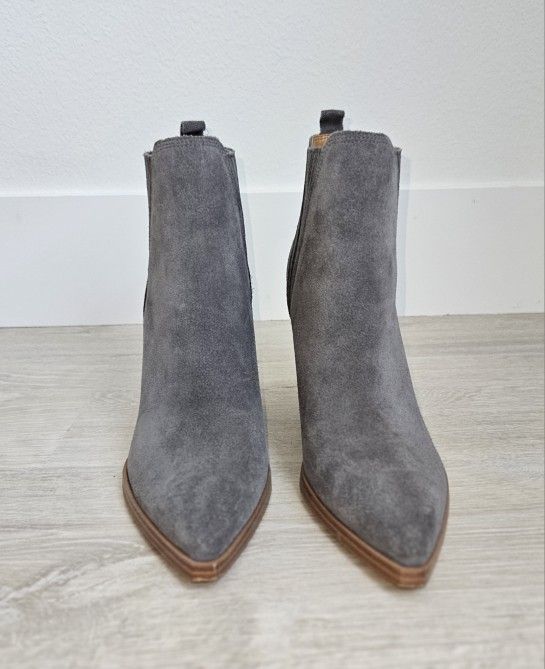 Gray Suede Boots