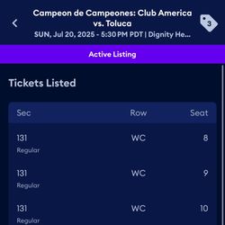 America Vs Toluca Final Tickets