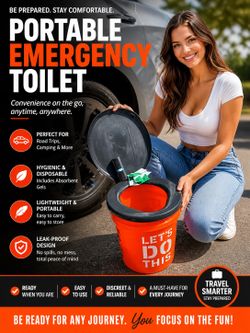 New and Never Used Camping Toilet Bucket with EXTRAS