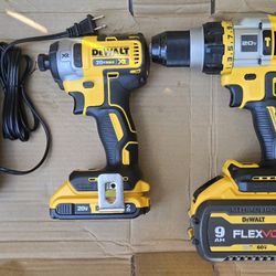 DEWALT 20V MAX Cordless Brushless Hammer Drill/Driver 2 Tool Combo Kit with FLEXVOLT ADVANTAGE