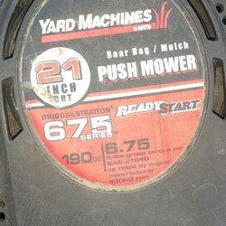 Lawnmower, $40. Yard Machine 