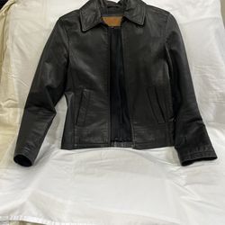Timberland Women’s Black Leather Jacket XS