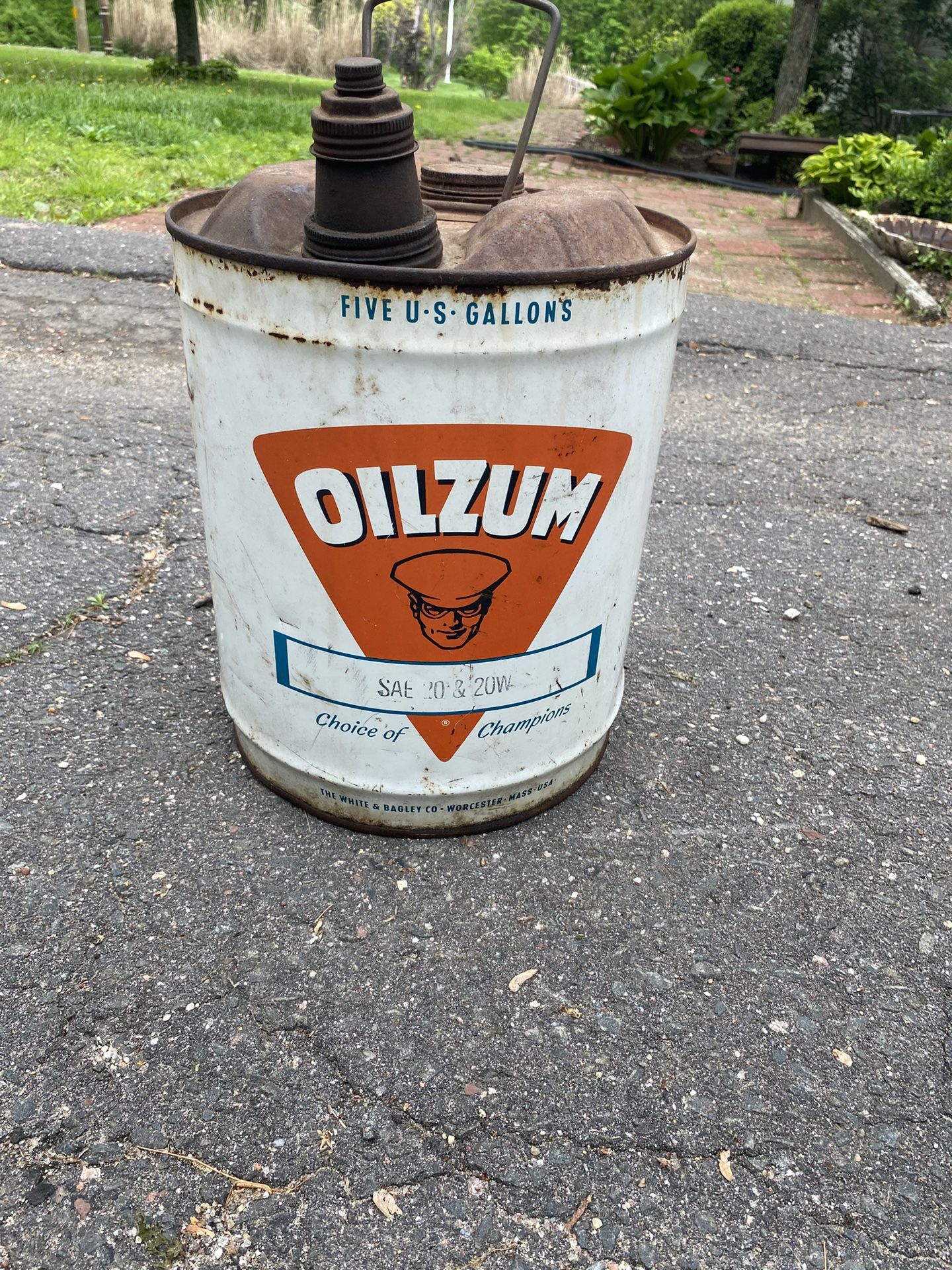 Vintage Oilzum 5 Gallon Oil Drum