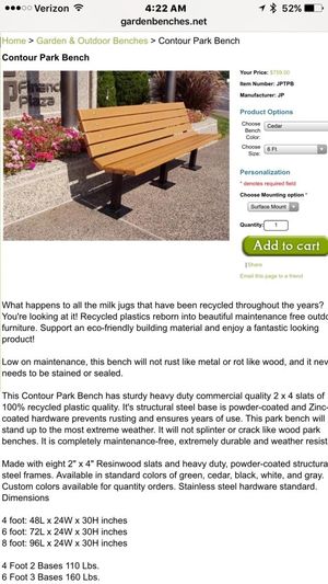 Park Bench For Sale In Desert Hot Springs Ca Offerup