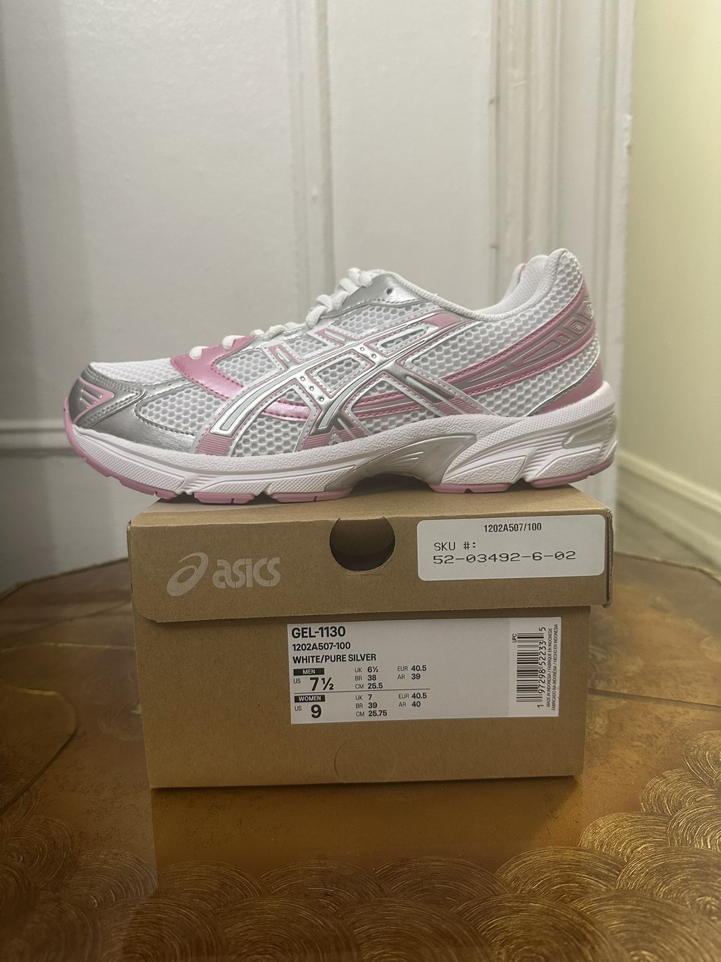 Wmns ASICS 1130 White Puré Silver Pink - Size - 9W
