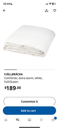 IKEA Fjallbracka Comforter, Extra Warm, White, Full/queen