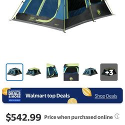 Coleman 10 Man Instant Cabin With Two Coleman Aqua Net Breathable Folding Chairs From Coleman