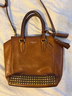 Coach Legacy Brass Studded Mini Tanner