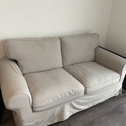 Cozy 2-Seater Sofa with Removable Slipcover – Great Deal!