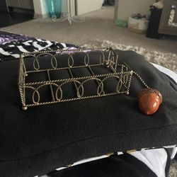 Rod Iron Twisted Metal Envelope/Letter Holder w/ Attached Acorn Heavy Weight!