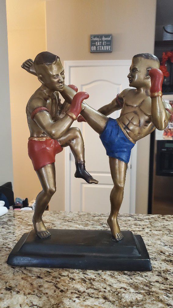May Thai Kickboxing Brass Statue