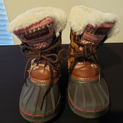 London Fog Girls Winter Boots with Faux Fur Size 13