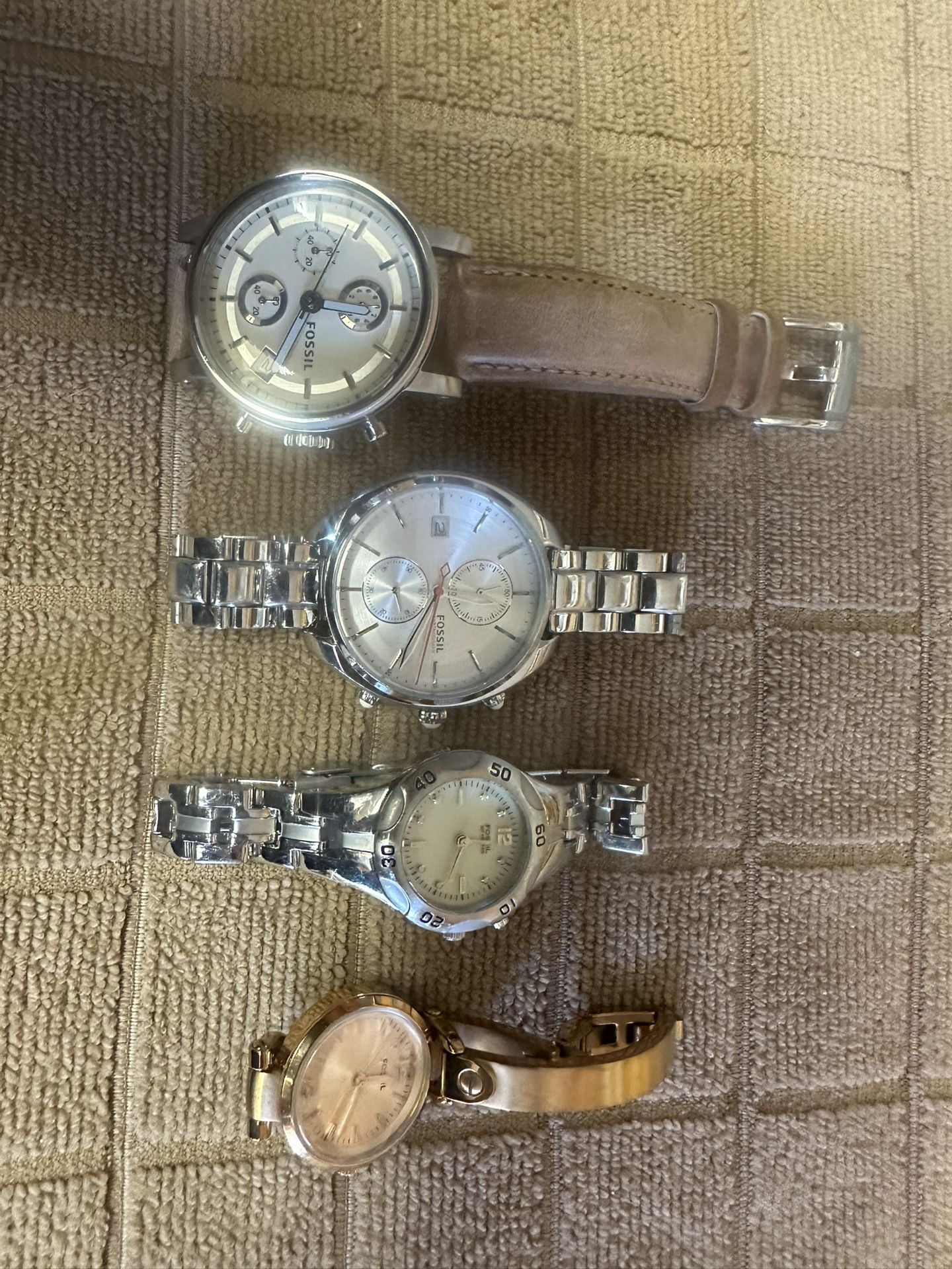 Used Bundle Of 4 Woman’s Fossil Watches