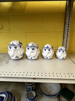 Delft Blue Canister Set of Four