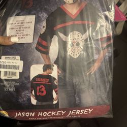 🔪 Jason Voorhees Hockey Jersey Costume – Adult Small 🔪 
