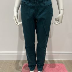 Loft Curvy Skinny Dark Emerald Green Jeans Size 28/6