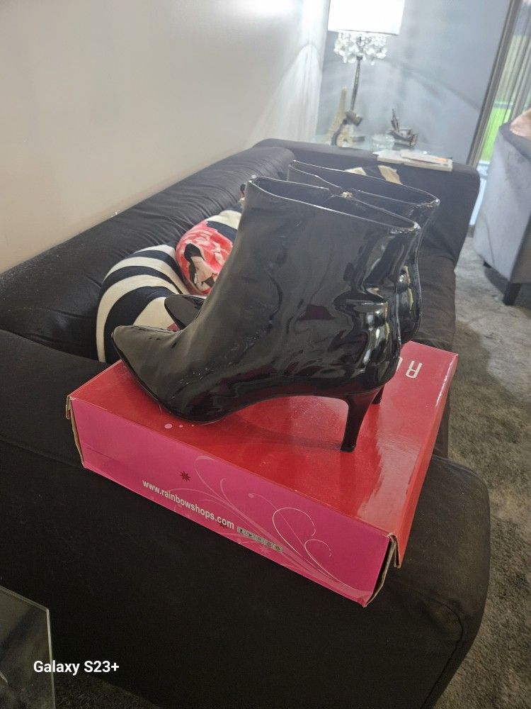 Patent Leather Booties