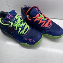 Puma MB.01 Galaxy Mens Size 8 LaMelo Ball MB1 Blue Gecko 376677-07