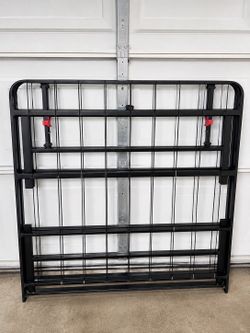 Foldable Steel Black Twin Platform Bed Frame
