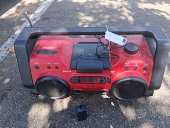 Sony ZS-H10CP Portable Heavy Duty Boombox CD/ MP3/ Radio Tested/Working!