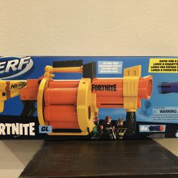 New Nerf Fortnite GL Blaster 6 Nerf Darts Drum And Shield