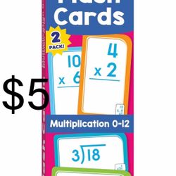 School Zone Get Ready Flash Cards Multiplication & Division 2-Pack: 112 Math Cards, 3rd Grade, 4th Grade, Multiplication 0-12, Division 0-12, Improve 