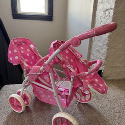 Reversible Double Doll Stroller – Badger Basket