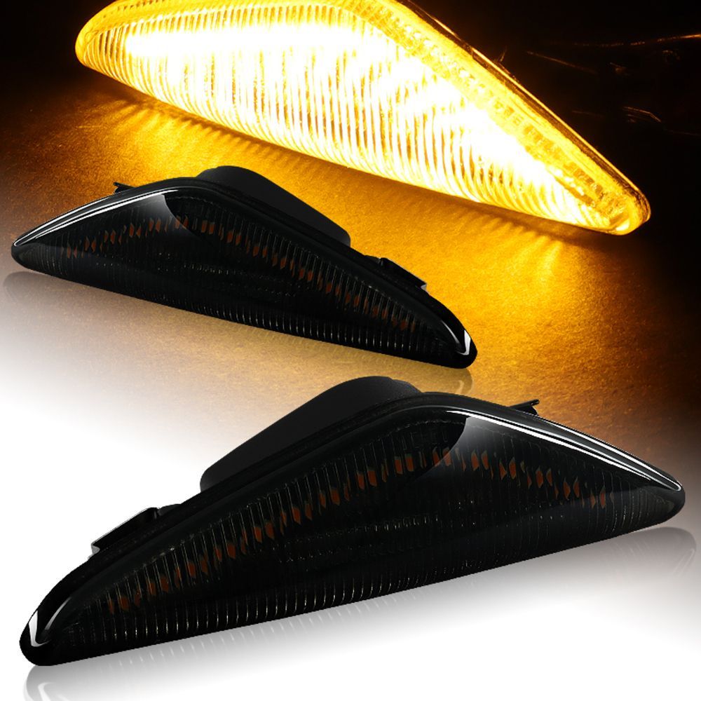 For BMW F25 X3 E70 X5 X6 Smoke Lens Amber LED Turn Signal Side Marker Light Lamp -(4-PZ068-2Y