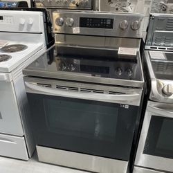 Stainless Steel 6.3 Cu. Ft. Smart WiFi Enabled Fan Convection Electric Range 