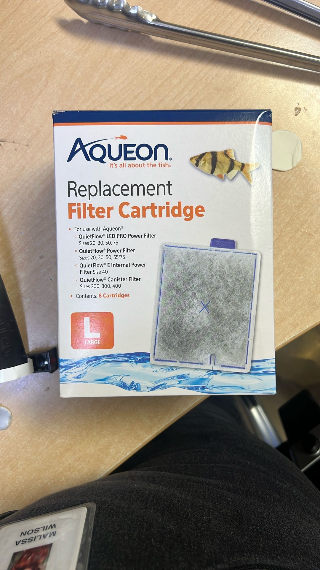 Replacement Aqueon LARGE Filter Cartridge 6 Pk. 