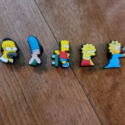 Lot Of 5 The Simpsons Shoe Charms 