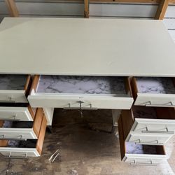 Hand Painted Modern Solid Wood Desk