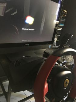 Touch screen dell all in one + ferrari 458 steering wheel