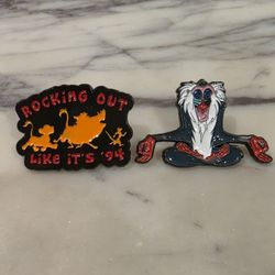 The Lion King Rocking Out Like It 94 & Rafiki Enamel Pin 