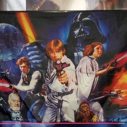 Star Wars Vintage Double-Sided, Zippered Pillow Case! Standard Size! Excellent Condition!