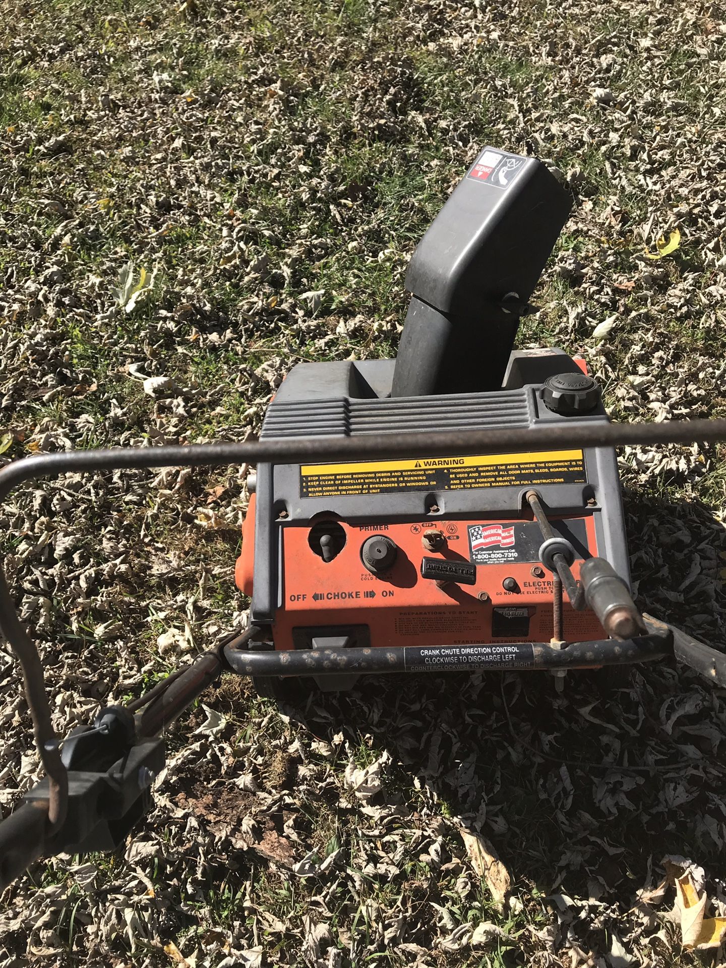 MTD 2 cycle snowthrower 4.5/21