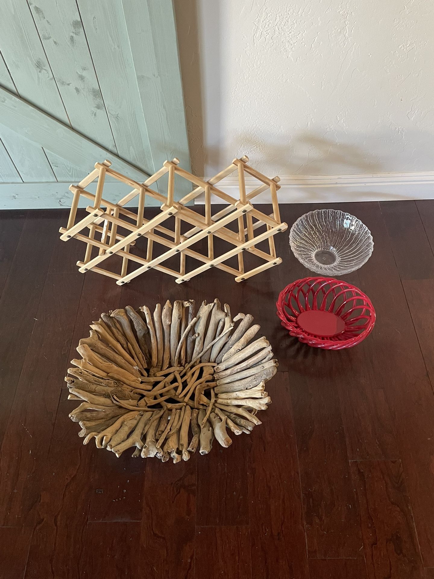 Wine Rack and Bowls 
