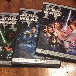 STAR WARS DVD’s widescreen Digitally Mastered 2004 Return Of The Jedi Empire Strikes Back A New Hope