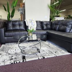 2 PC Leather Sectional On Sale