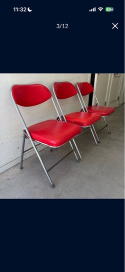 One Set of 3 Folding Chairs