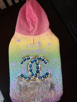 Rainbow Dog hoodie Size medium 