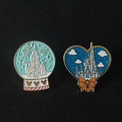 Walt Disney Castle Pin. 2 pinset Fan Art design. NEW!