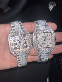 Bustdown Cartiers - Moissanite