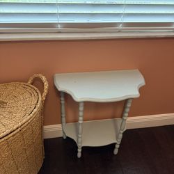 Painted Robin Egg Blue Side Table